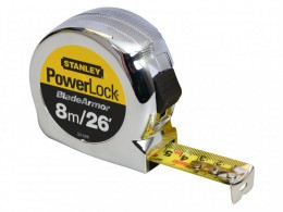 STANLEY Hand Tools PowerLock BladeArmor Pocket Tape 8m/26ft (Width 25mm) £17.69